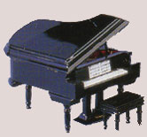 Dollhouse Miniature Grand Piano